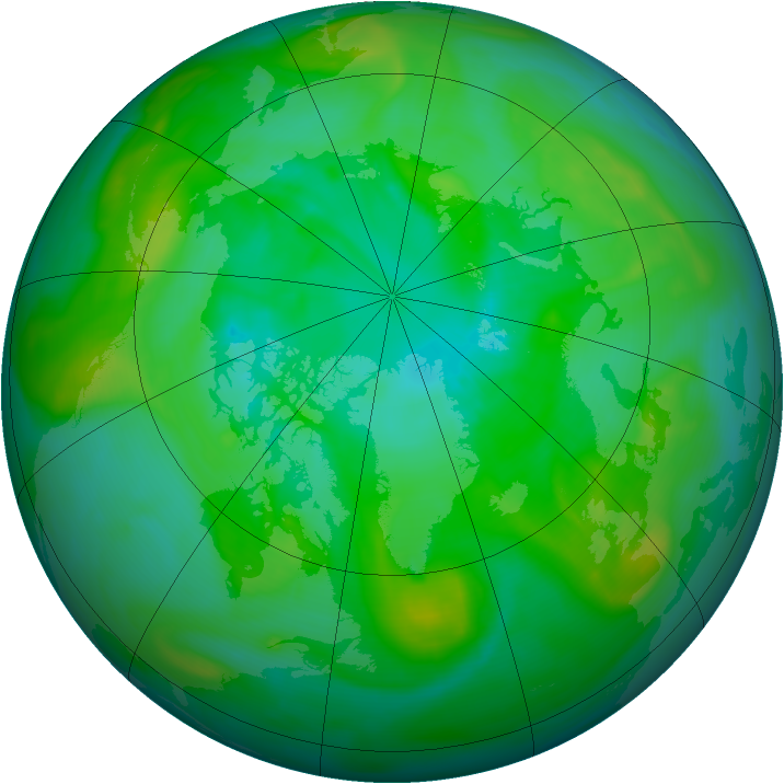 Arctic ozone map for 23 July 2007